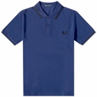 Fred Perry Authentic Men's Slim Fit Twin Tipped Polo Shirt in French Navy/Black