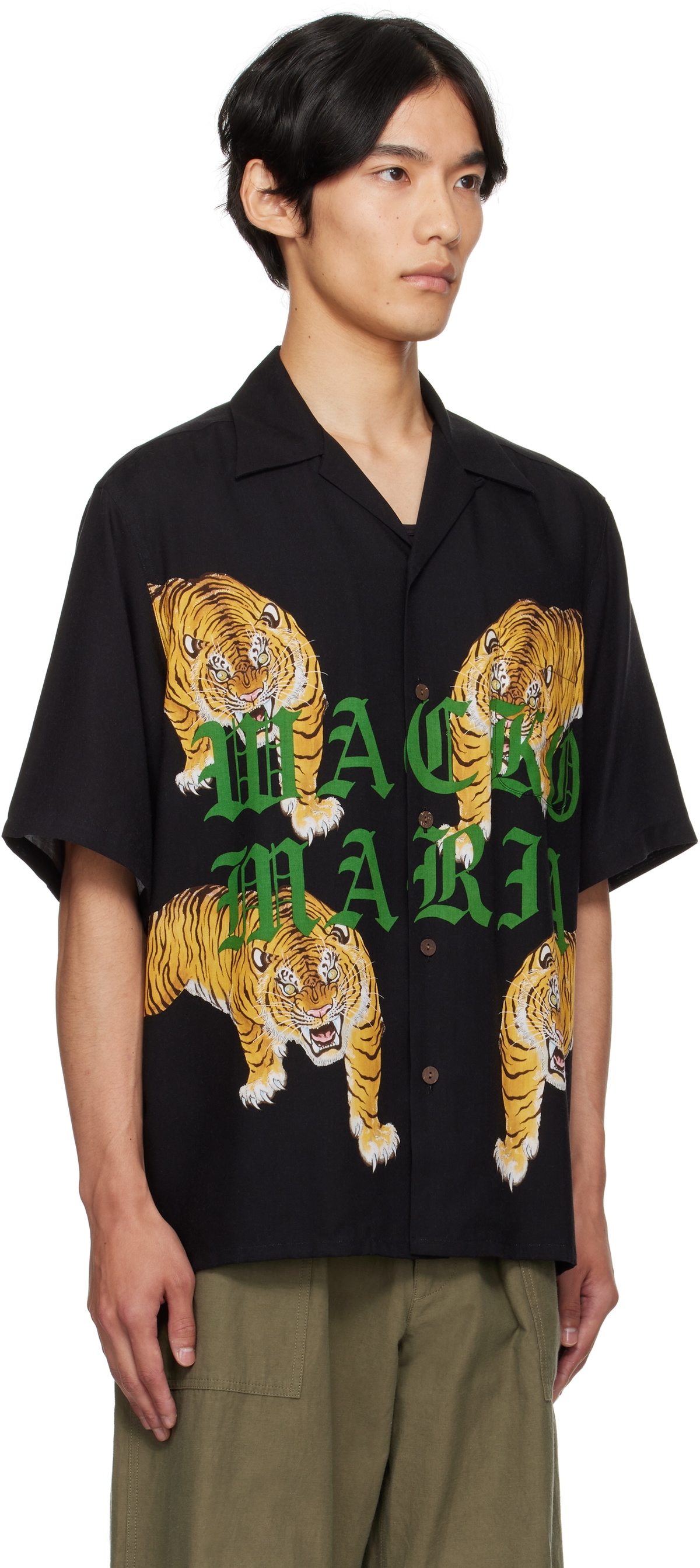 WACKO MARIA Black Tim Lehi Shirt