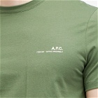 A.P.C. Men's Item Logo T-Shirt in Grey Green