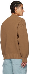 sacai Brown Vented Sweater