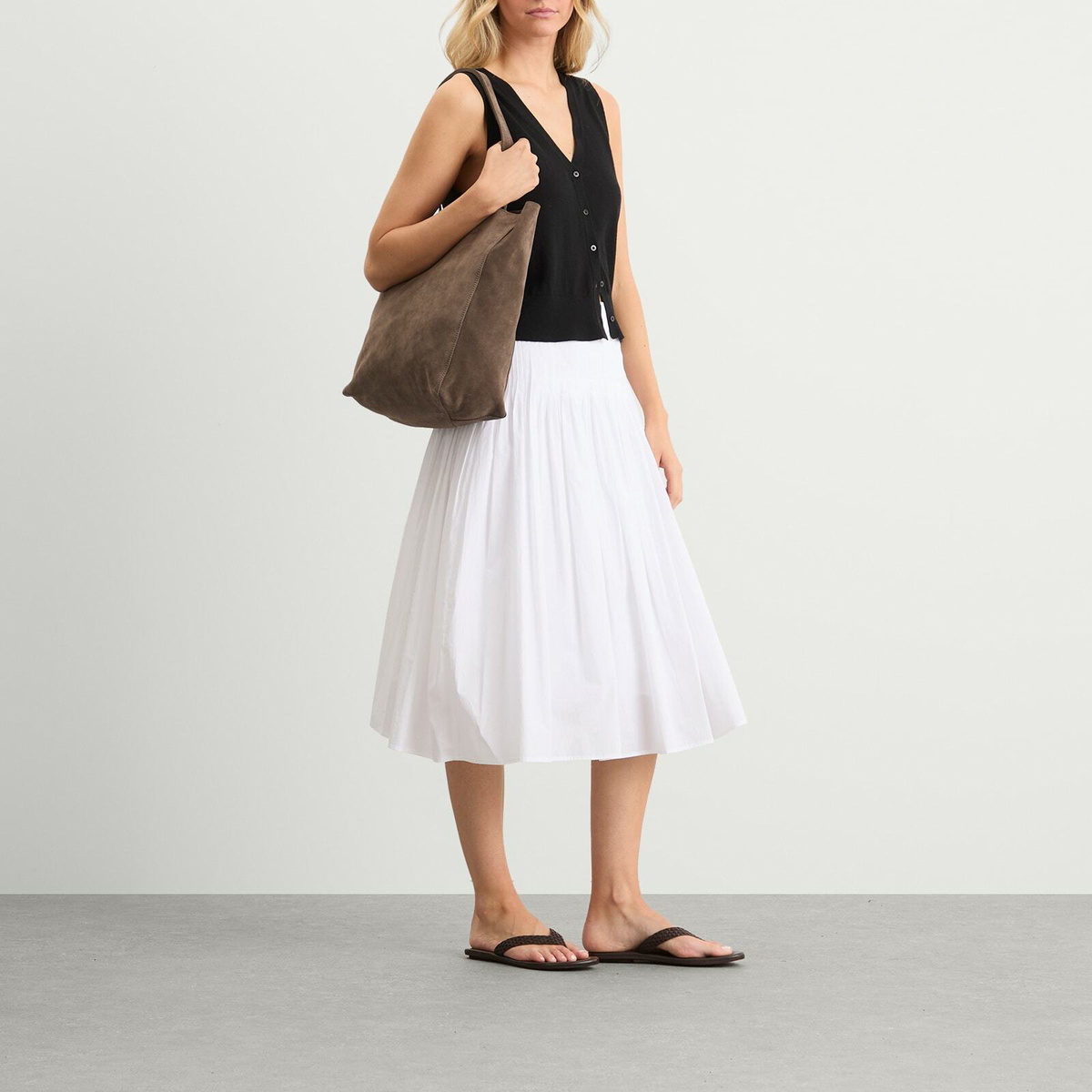 Nothing Written Women's Cou Suede Shopper Bag in Gray 