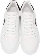 Salvatore Ferragamo White Gancini Number Sneakers