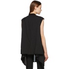 Sacai Black Knit Suiting Pullover V-Neck Vest