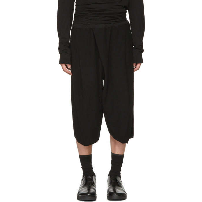 Julius Black Tucked Baggy Trousers Julius