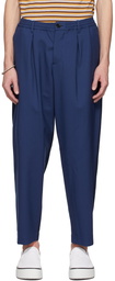 Marni Blue & Navy Colorblock Trousers