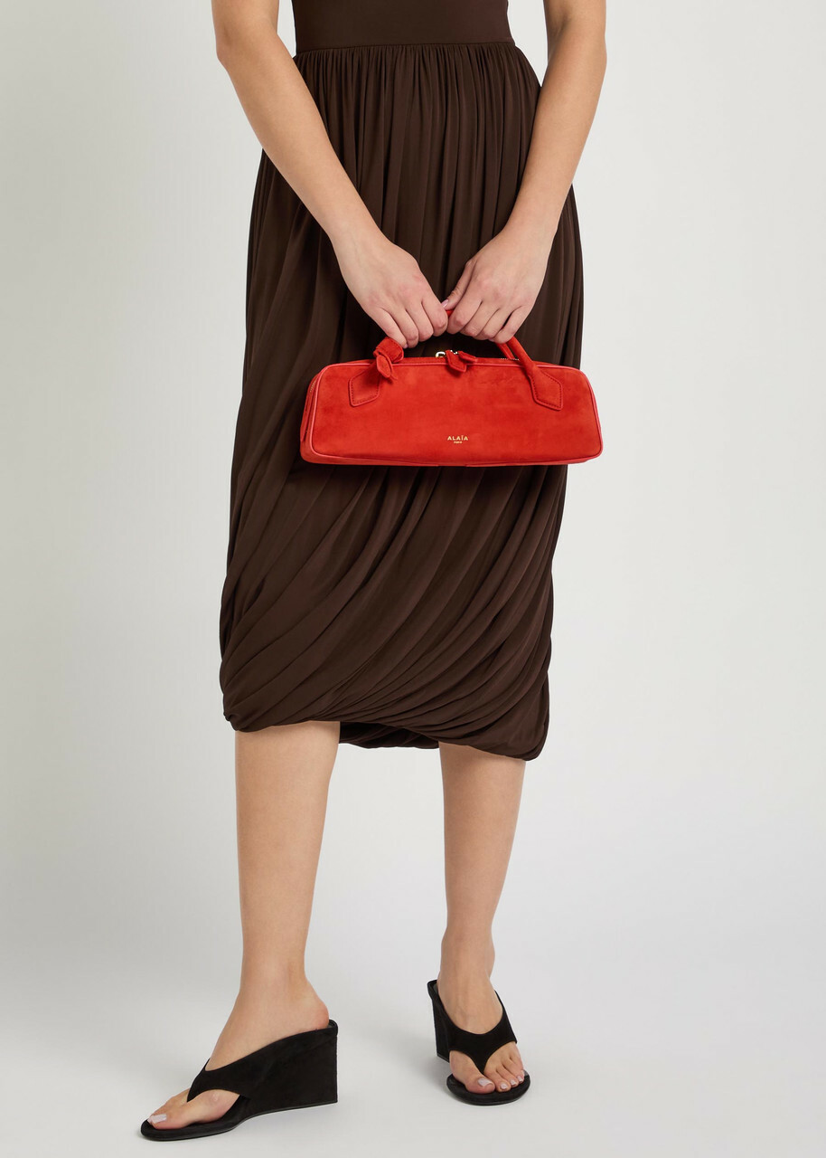 Alaïa Le Teckel Suede Clutch - Orange - One Size