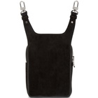 AMIRI Black Suede Hip Pouch