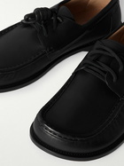LOEWE - Campo Leather Boat Shoes - Black
