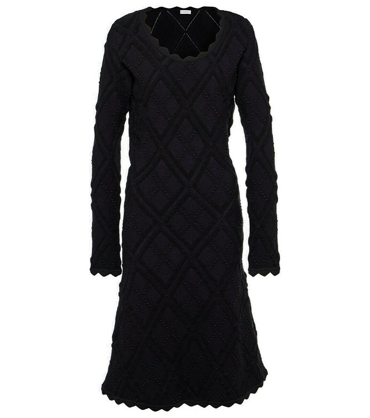 Photo: Burberry Scalloped wool-blend midi dress