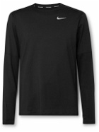 Nike Running - Element Logo-Print Dri-FIT T-Shirt - Black