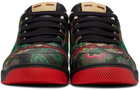 Gucci Black Ken Scott Edition Floral Screener Sneakers