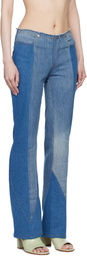 Conner Ives Blue Reconstituted Boot Cut Jeans