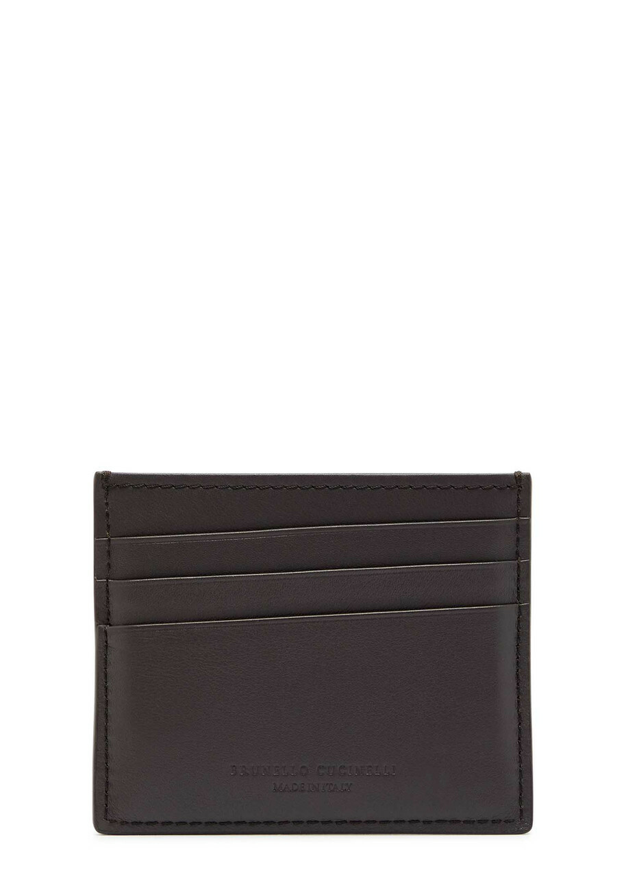 Brunello Cucinelli Leather Card Holder - Black - One Size