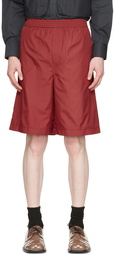 Situationist Red Polyester Shorts