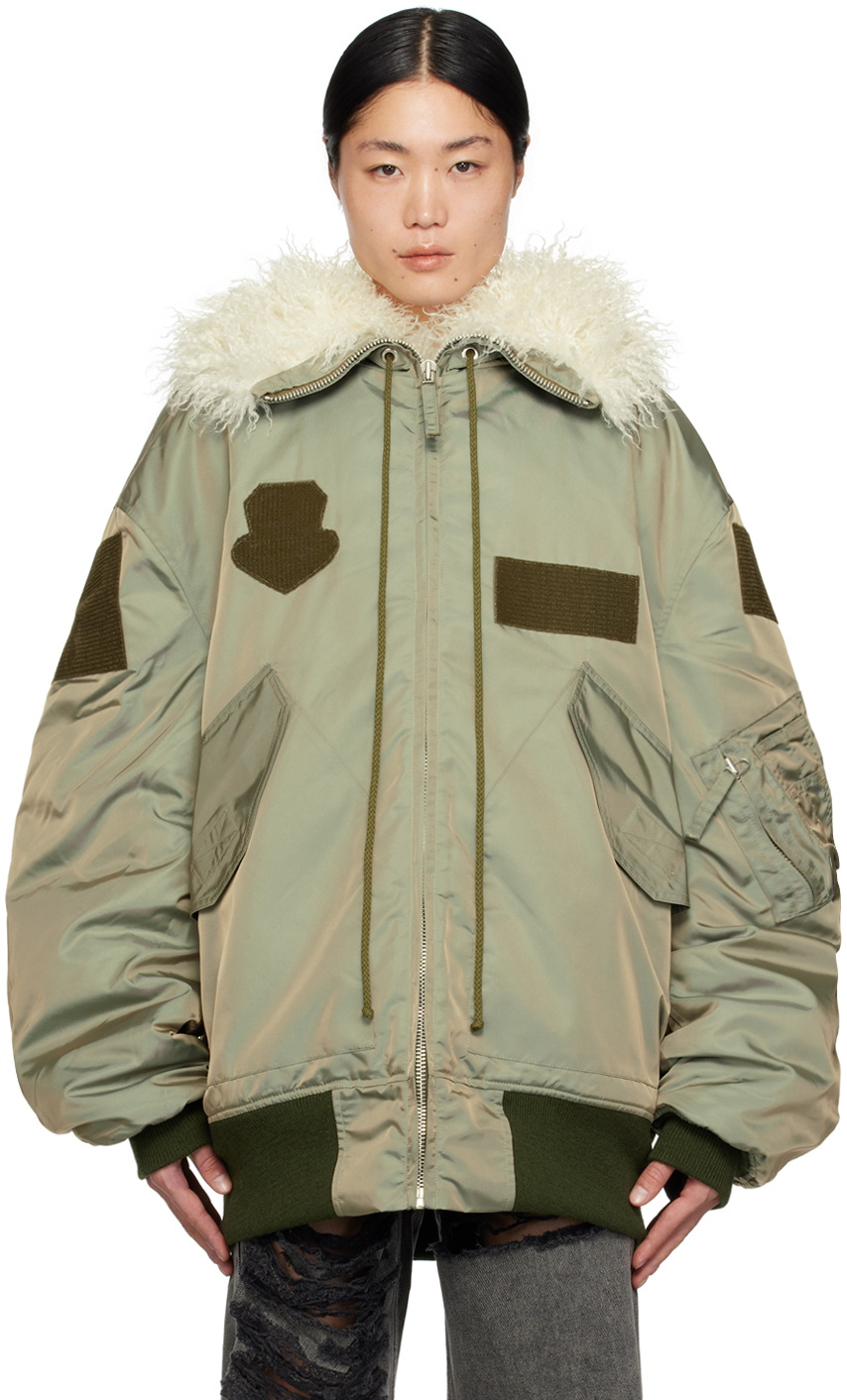 VAQUERA Green Insulated Bomber Jacket Vaquera