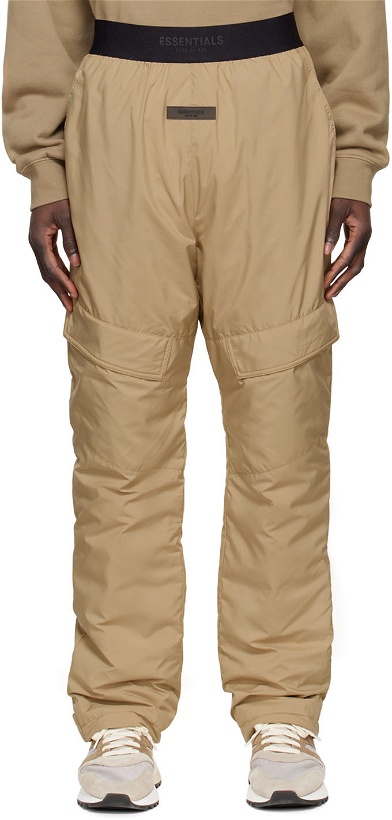 Photo: Essentials Tan Polyester Cargo Pants