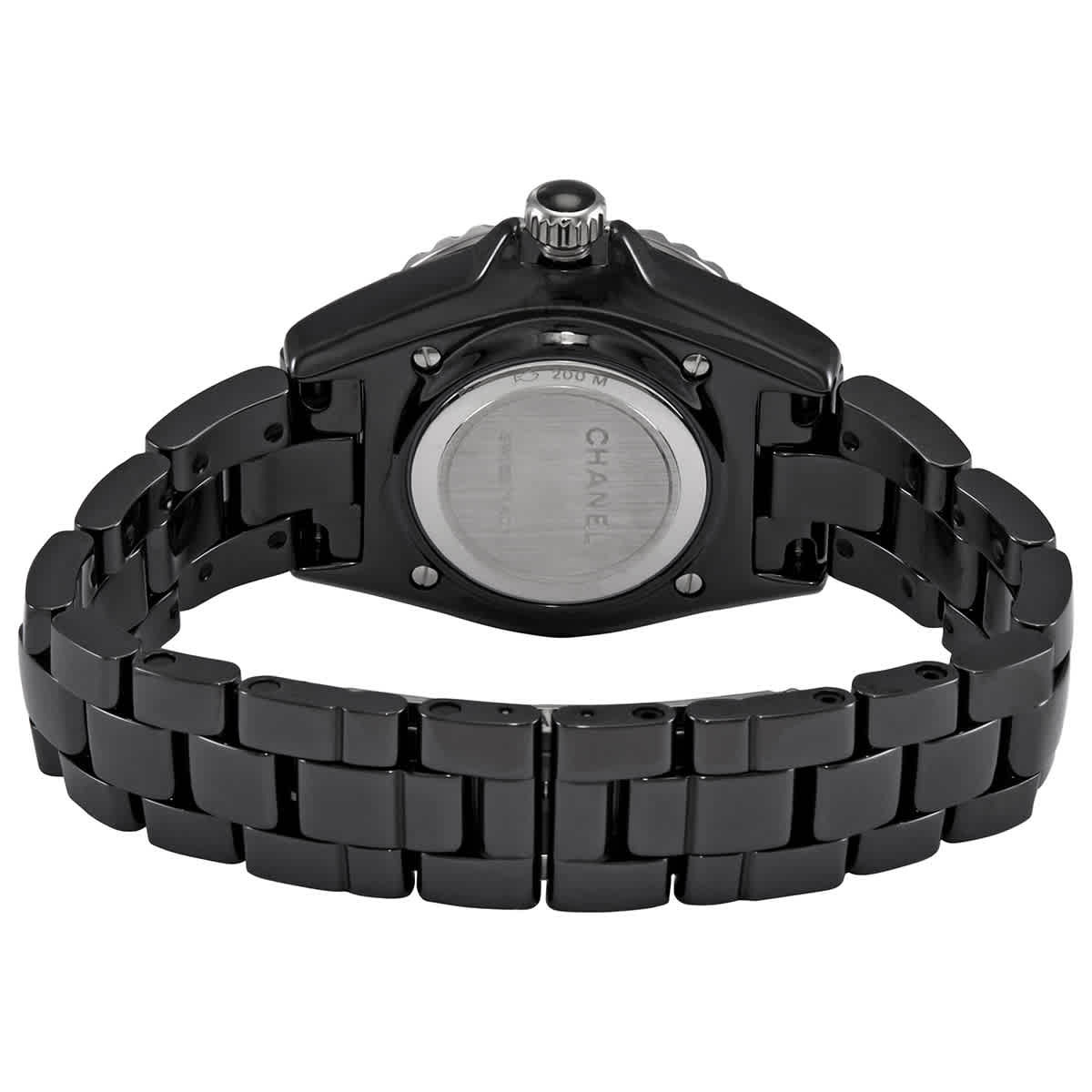 Chanel J12 Quartz Diamond Black Dial Ladies Watch H5701