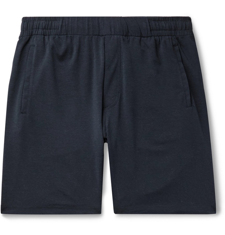 Photo: Hamilton and Hare - Stretch Lyocell-Blend Jersey Shorts - Blue