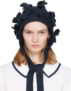 Comme des Garçons Girl Navy Bow Bonnet Hood