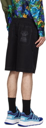 Versace Black 'La Colonna' Shorts