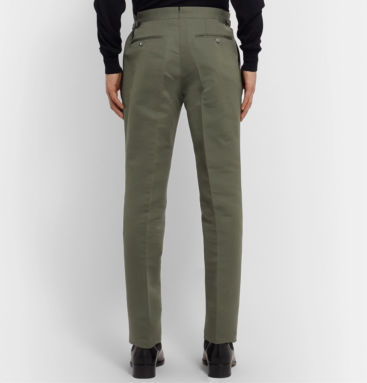 Fern Green Textured Premium wool blend Pant For Men