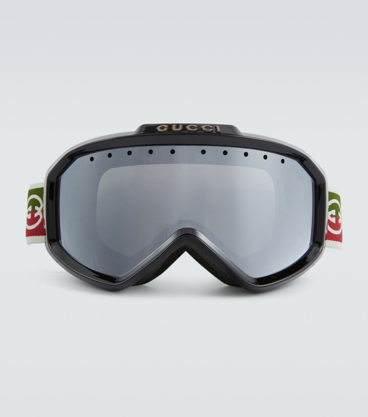 Gucci Eyewear - Men - Webbing-Trimmed Acetate Mirrored Ski Goggles White