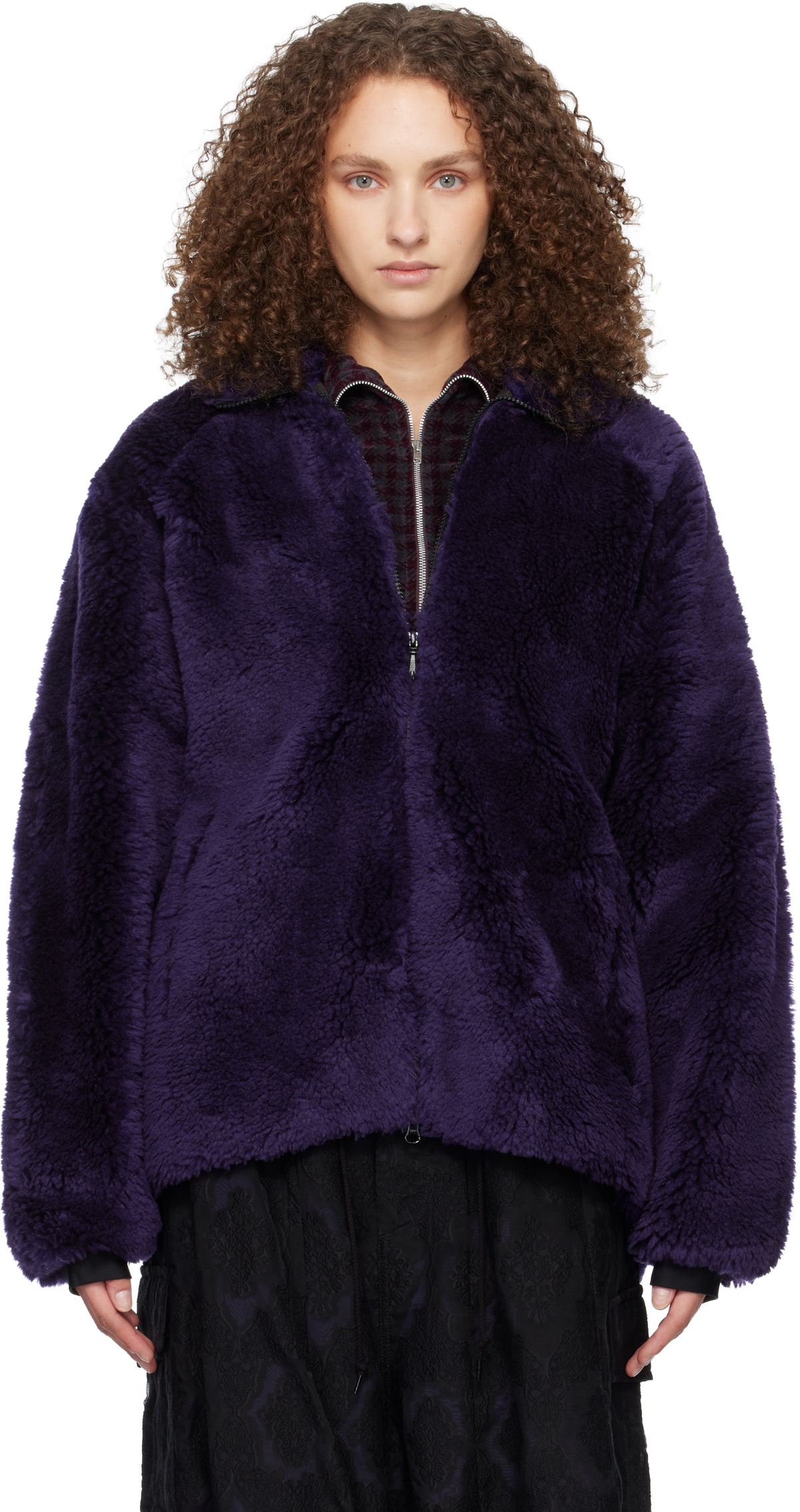 NEEDLES Purple Fleece Jacket
