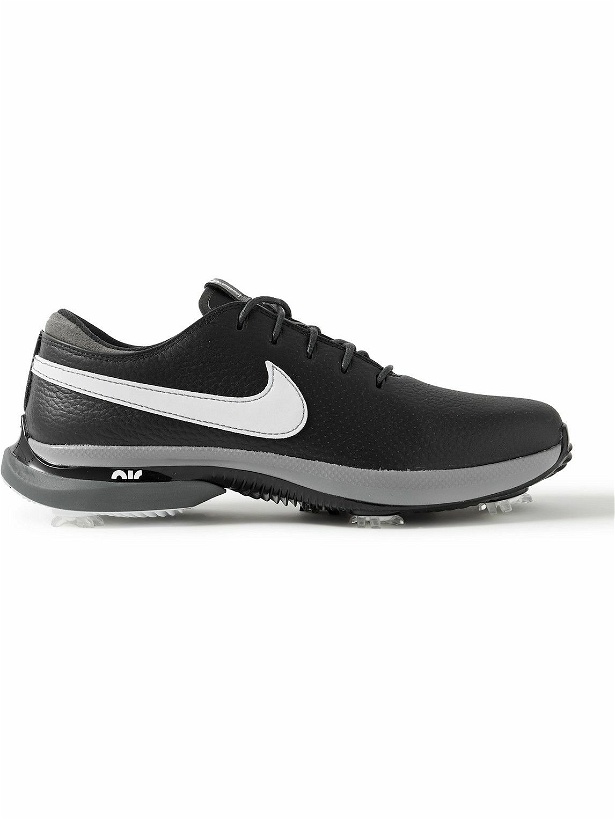 Photo: Nike Golf - Air Zoom Victory Tour 3 Suede and Nubuck-Trimmed Full-Grain Leather Golf Shoes - Black