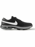 Nike Golf - Air Zoom Victory Tour 3 Suede and Nubuck-Trimmed Full-Grain Leather Golf Shoes - Black