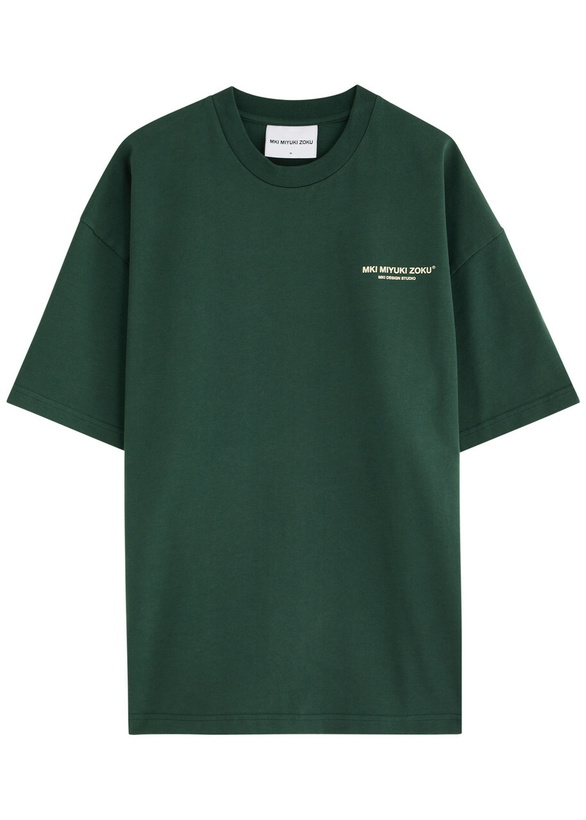 Photo: Mki Miyuki Zoku Logo-print Cotton T-shirt Green