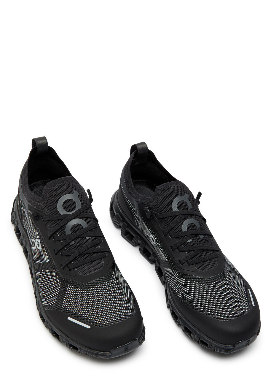 ON Cloud 6 Versa Panelled Mesh-knit Sneakers Black