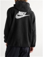 Nike - Sportswear Sport Essentials Logo-Embroidered Fleece Hoodie - Black