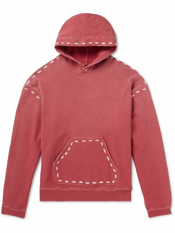 Photo: KAPITAL - Marionette Printed Cotton-Jersey Hoodie - Red