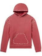 KAPITAL - Marionette Printed Cotton-Jersey Hoodie - Red