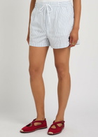 Polo Ralph Lauren Striped Cotton Shorts White And Blue