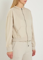 Vuori Halo Modern Hooded Jersey Sweatshirt Ecru