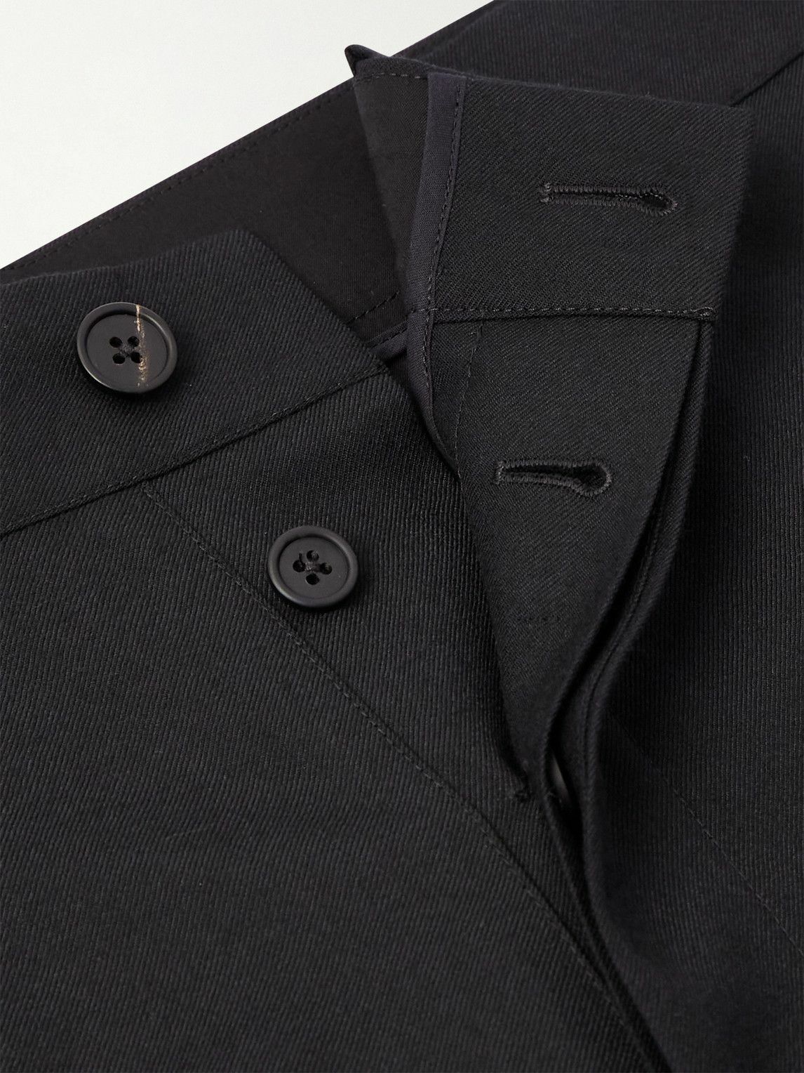The Row - Ottis Straight-Leg Virgin Wool-Flannel Trousers - Black