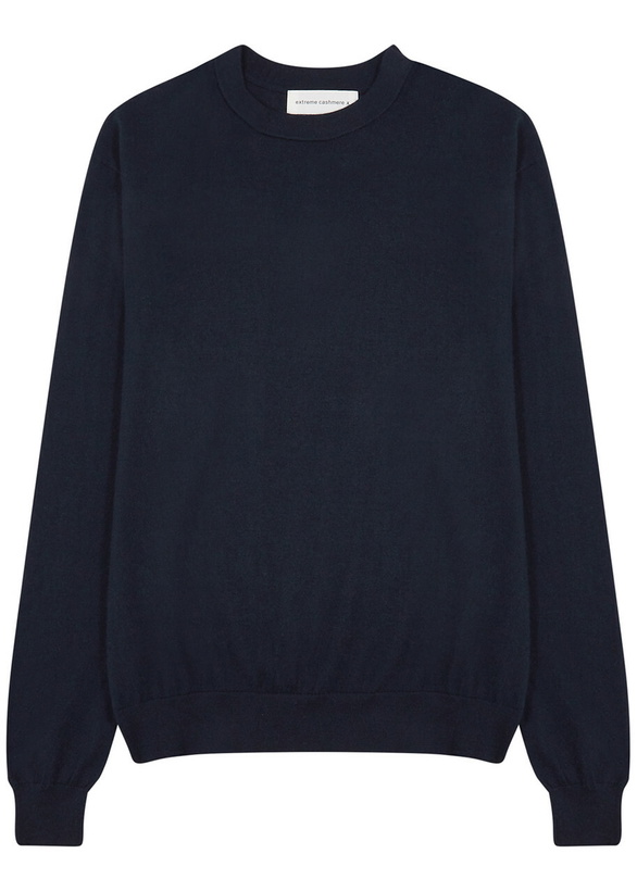 Photo: Extreme Cashmere N°233 Class Cashmere-blend Jumper - Navy - One Size
