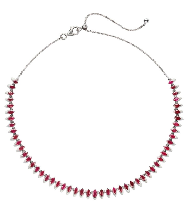 Photo: Kamyen 18kt white gold choker with rubies