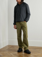 Portal - Level Alpha Logo-Print Fleece-Trimmed Recycled-Shell Jacket - Black