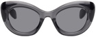 Alexander McQueen Gray Cat-Eye Sunglasses