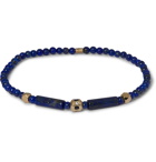 Luis Morais - 14-Karat Gold, Sapphire and Diamond Beaded Bracelet - Blue