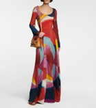 Chloe - Printed silk maxi dress