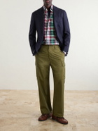 Drake's - Button-Down Collar Checked Cotton Shirt - Multi