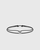 Le Gramme 1g Polished Sterling Silver Entrelacs Black Cord Bracelet Black - Mens - Jewellery