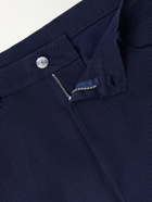 Dunhill - Tapered Cotton-Blend Twill Trousers - Blue