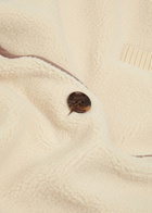 Varley Romane Contrasting-trim Sherpa Jacket Cream