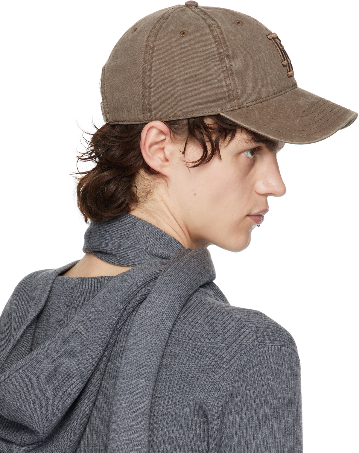 AARON ESH Brown 'AE' Cap
