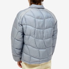 Dime Men's Wave Puffer Jacket in Silver Grey