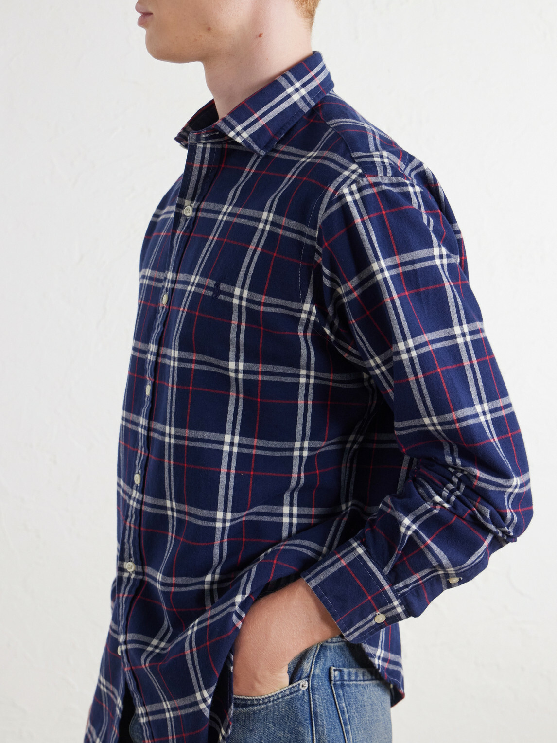 Polo Ralph Lauren - Checked Cotton-Flannel Shirt - Blue